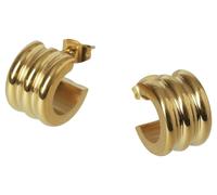 Liars & Lovers Gold Tone Stainless Steel Spiral Hoop Earring