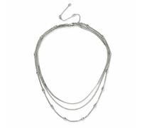 Liars & Lovers Silver Ball Snake 3 Row Pendant Necklace