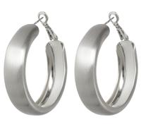 Liars & Lovers Silver Brushed Hoop Earrings