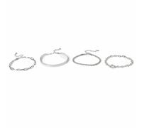 Liars & Lovers Silver T-Bar Paperclip Wristwear Set