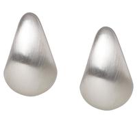 Liars & Lovers Silver Toned Brushed Teardrop Stud Earrings