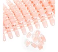 LIARTY 240PCS Natural French False Nails, Press on Nails, Nude White Square | 240 PCS, 10 Sets, 12 Styles, Acrylic Full Cover Short Fake Nails Tips Kit for Nail Art Salon DIY Decoration