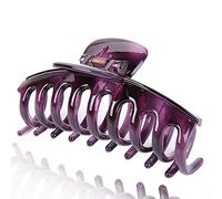 Liasun 4.3" Jelly Color Hair Claw Clip-Acrylic Strong Holding Power Hair Clips Hairgrip for Women and Girls Hair Barrettes for Medium or Long Hair (B-Purple)