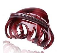 Liasun 4" Large Hair Claw Clip-Acrylic Strong Holding Power Hair Clips Hairgrip for Women and Girls Hair Barrettes for For Thick Hair (C-Wine Red)