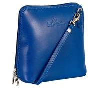 LiaTalia Genuine Vera Pelle Women Cross body Italian Leather Small Mini Shoulder Bag Handbag - ABBY [Electric Blue]