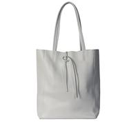 LiaTalia Large Soft Leather Handbag - Womens Shoulder Tote Bag - Italian Leather Hobo Shopper Purse - ASTRID [White]