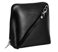 LiaTalia Stylish Genuine Italian Leather Small Crossbody Bag for Women - Handmade in Florence Tuscany - Abby (2018 - Black)