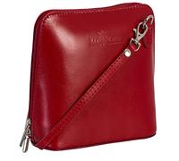 LiaTalia Stylish Genuine Italian Leather Small Crossbody Bag for Women - Handmade in Florence Tuscany - Abby (Red)