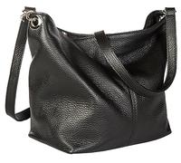 LiaTalia Womens Shoulder Bag - Soft Grained Leather - Medium Size Hobo Handbag Purse Made with 100% Italian Leather - Adal