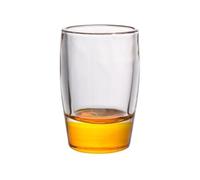 LIBANGRONG-888 Beer Glass Colored Base Shot Glass, 1.5 Oz Clear Heavy Glasses for Whiskey, Tequila, Vodka, Spirits & Liquors Water Glasses(Yellow)