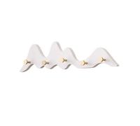 LIBANGRONG-888 Coat Hooks Solid Wood Clothes Hook, Entrance, Foyer Hanger Bedroom, Creative Wall Mounted Rack, Hat(White)