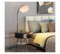 LIBANGRONG-888 Floor Lamps Farmhouse Narrow Nightstand Floor Lamp, Wooden End Side Table Adjustable Reading Lamps Standing Light(Black)