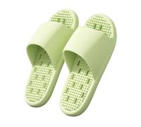 LIBANGRONG-888 Shower Slippers Bath Shoes with Drainage Holes Unisex Quick-Drying Non-Slip Massage Slippers for House Shower Pool Outdoor slippers(Green,Alpha Small)