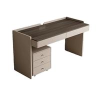 LIBANGRONG-888 Writing desk Modern Study Work PC Desk for Home Office Bedroom, 2 Storage Drawers and Mobile Side Cabinet Computer Desks(Medium)