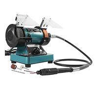 LIBAOTML Mini Bench Grinder with Variable Speed for Polishing, Polishing and Jewelry Making, Small Bench Polisher and Professional Lapidary Equipment for Rocks, Metals and Gems