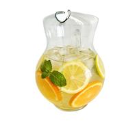 Libbey Acapulco Large Glass Pitcher Set of 2, 89 Oz, Clear, Tall Bubble Glass Pitchers with Handle, Modern Pitcher Set for Iced Tea, Punch, and More