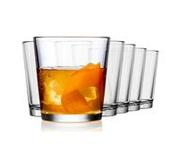 Libbey Bar Essentials Double Old Fashioned Glasses, 12 oz, Clear Restaurant Quality Drinking Glasses Set of 6, Modern Rocks Glass Set for Everyday Use