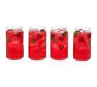 Libbey Can Shaped Beer Glass - 16 oz - 4 PACK w/ Pourer