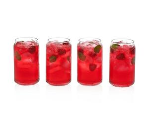 Libbey Can Shaped Beer Glass - 16 oz - 4 PACK w/ Pourer