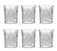 Libbey Drinking Glass Hobstar Grey - 355 ml / 35.5 cl - 6 Pieces - Vintage Design - Dishwasher Safe