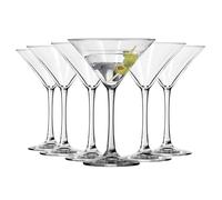 Libbey Entertaining Essentials Martini Glasses Set of 6, Dishwasher Safe Martini Set, Tall Stem Martini Glasses for Parties and More