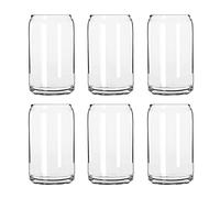 Libbey Glass Can - 473 ml / 47.3 cl - Pack of 6 - Dishwasher Safe, Transparent