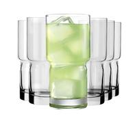 Libbey Newton 16 Oz Glass Tumbler Drinking Glasses Set of 6, 16 oz Glasses Drinking Set for Holidays, Birthdays, and More