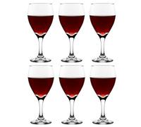 Libbey Red Wine Glasses Teardrop - 355 ml / 35.5 cl - Pack of 6 - Dishwasher Safe - Timeless - Strong Quality, Transparent
