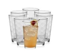 Libbey Reno Patterned Tumbler Glasses, 16-Ounce, Set of 8