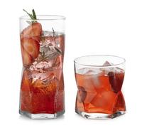Libbey Rhombus 16 Piece Tumbler and Rocks Glass Set
