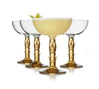 Libbey Tiki Coupe Cocktail Glasses, 8.5-Ounce, Set of 4