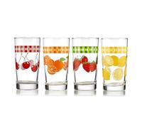 Libbey Vintage Juice Glasses, 11-Ounce, Assorted, Set of 4