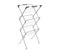 Libbi Lou 3-Tier Clothes Airer Foldable Indoor Drying Rack with 14m Drying Space in Metallic Silver Libbi Lou Metallic Silver