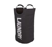 Libbi Lou 90L Black Laundry Bag/Waterproof Laundry Hamper with Aluminium Handles | Easy Storage | 79x38cm