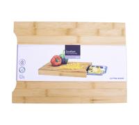 Libbi Lou Bamboo Chopping Board with Sliding Stainless Steel Tray in Light Brown Libbi Lou Light Brown
