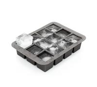 Libbi Lou Black Silicone 12 Square Ice Cube Tray - Flexible, Easy Release Ice Cube Moulds - Perfect for Whiskey, Cocktails & Cold Drinks (12 Cubes (Square))