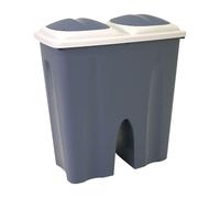 Libbi Lou Kitchen Recycling Bin, 50L Total, Dual 25L Compartments, Flip Lids, 3 Colours