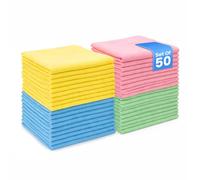 Libbi Lou Microfibre Cleaning Cloths Pack of 50 | Reusable Cleaning Towels | Streak Free Washable Cloth Duster