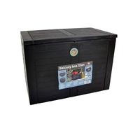 Libbi Lou Outdoor Garden Storage Box with Lid 75x44x53cm Water Resistant Recyclable Lockable Plastic Deck Box Storage Container for Cushions, Wellies, Logs, Coal & Garden Tools (170L)