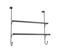 Libbi Lou Over Door Clothes Airer Towel Rail Rack Hanging Bathroom Storage Rail with Hooks - 48x48x13cm