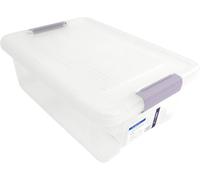 Libbi Lou Plastic Storage Box with Lid 12 Litre (Two Pack) in Clear Libbi Lou Clear