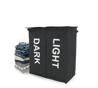 Libbi Lou Two Section Laundry Hamper 136L in Black Libbi Lou Black