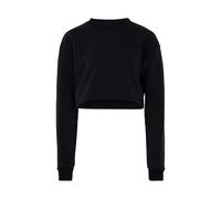 Libbi Women's 100% Polyester Crew Neck Long Sleeve Pullover Sweatshirt Black Size XS