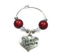 Libby's Market Place Be My Valentine - Valentine's Day Wine Glass Charm on a Gift Card