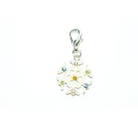 Libby's Market Place Christmas Snowflake Clip on Charm with Red Velvet Gift Bag