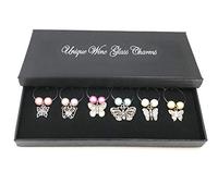Libby's Market Place Collection of Butterfly Wine Glass Charms with Gift Box
