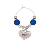 Libby's Market Place Dad Wine Glass Charm on a Gift Card
