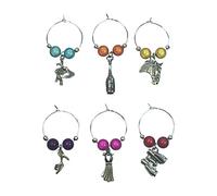 Libby's Market Place Day At The Races Wine Glass Charms with Gift Box