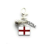 Libby's Market Place England 2024 Football English Flag Keyring with Organza Gift Bag
