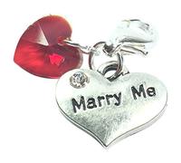 Libby's Market Place Marry Me Clip on Charm with Red Velvet Gift Bag